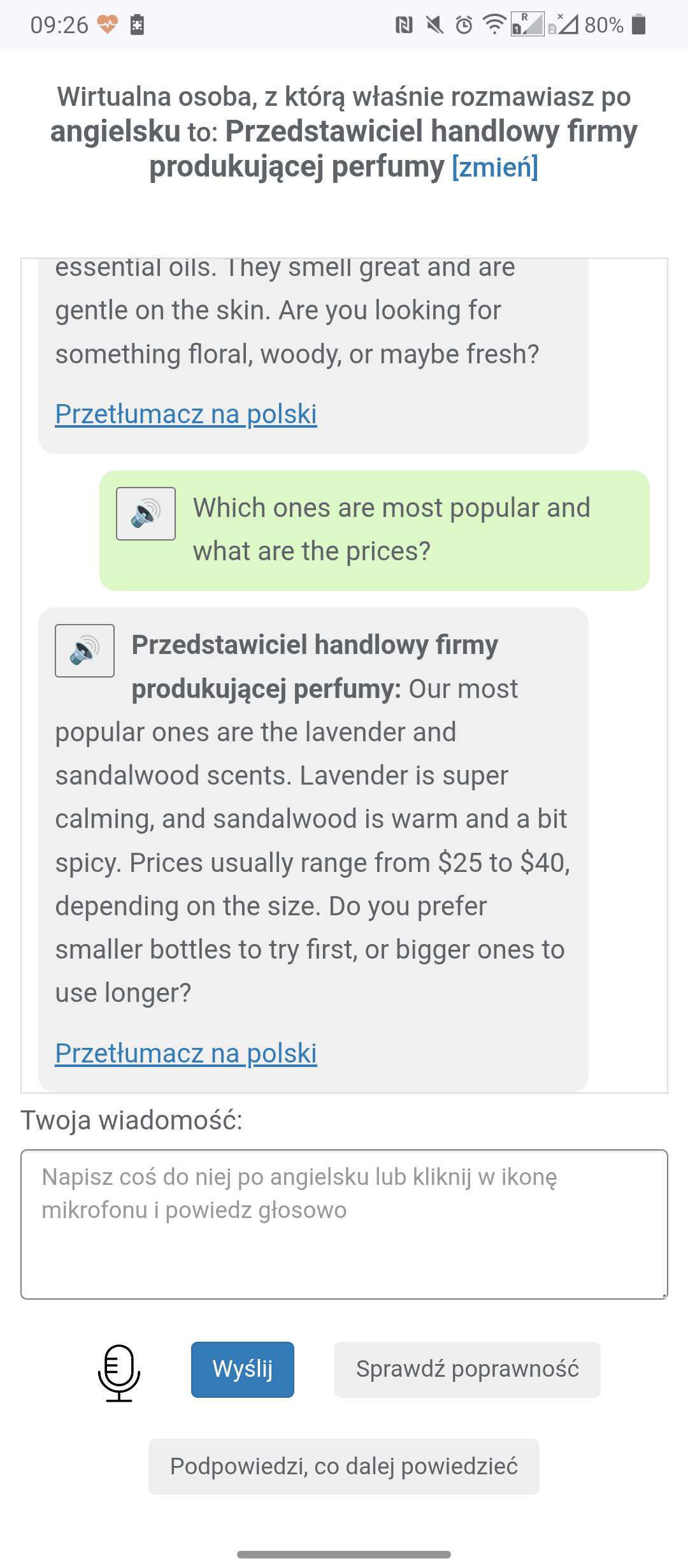 Wymarzony Rozmówca – kontynuacja rozmowy po angielsku